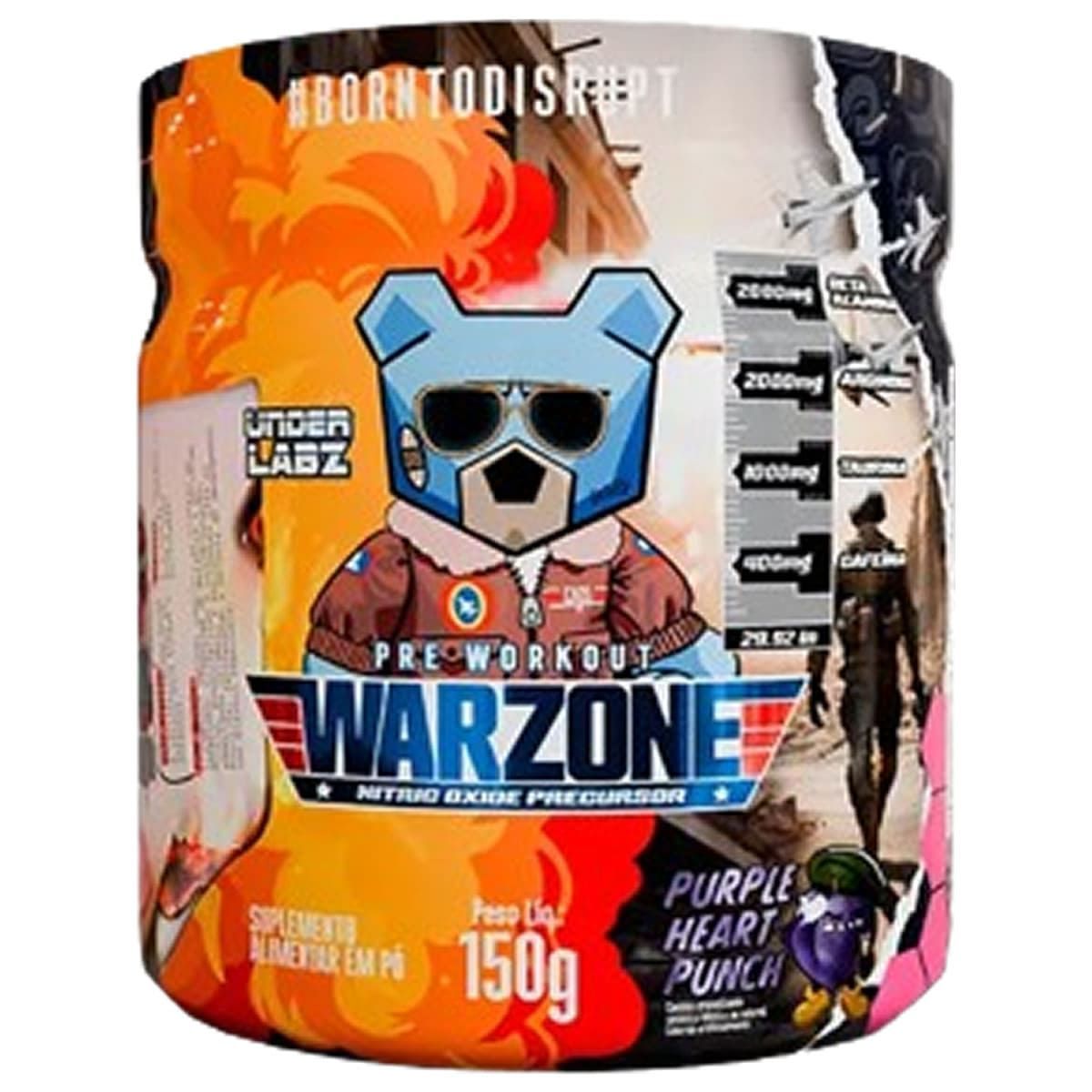 Warzone Pr�-Treino - 150g Purple Heart Punch - Under Labz