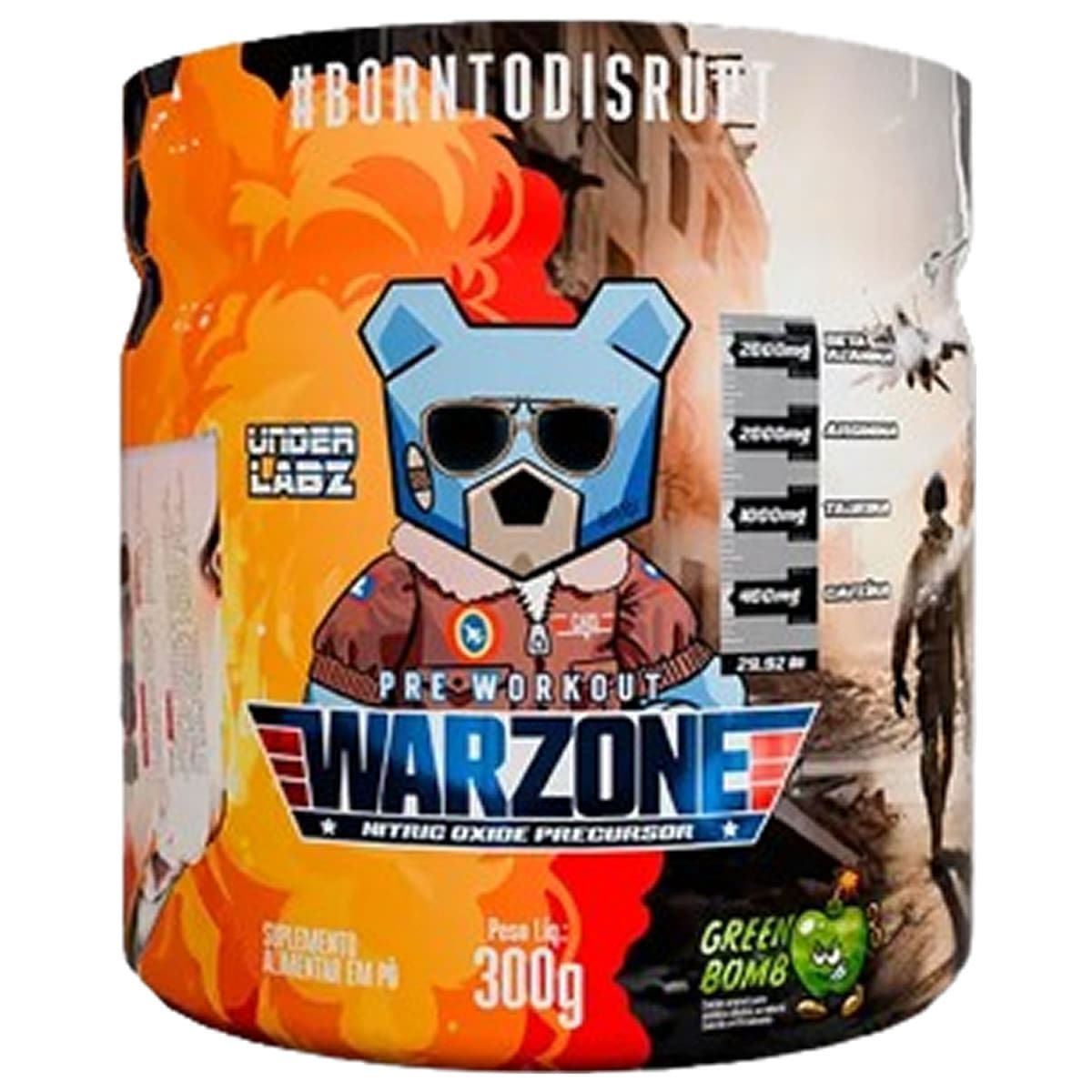 Warzone Pr�-Treino - 300g Green Bomb - Under Labz