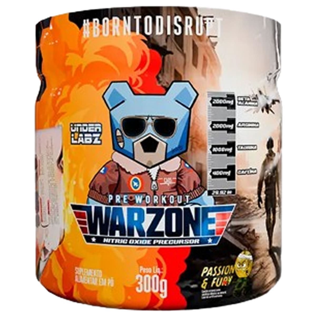Warzone Pr�-Treino - 300g Passion & Fury - Under Labz