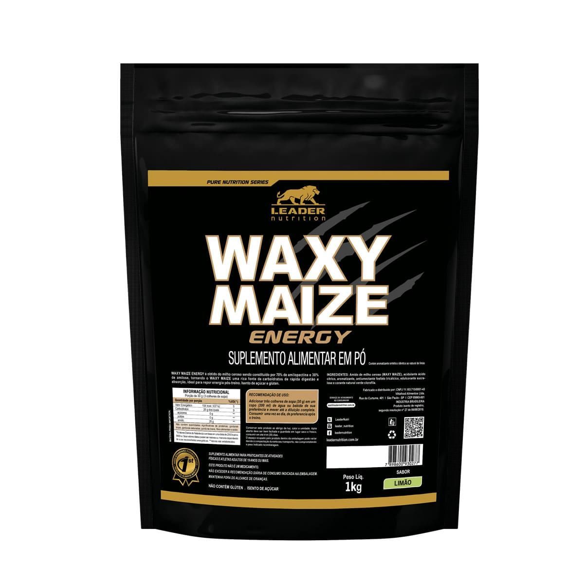Waxy Maize Energy - 1000g Refil Lim�o - Leader Nutrition*** Data Venc. 1/3/23