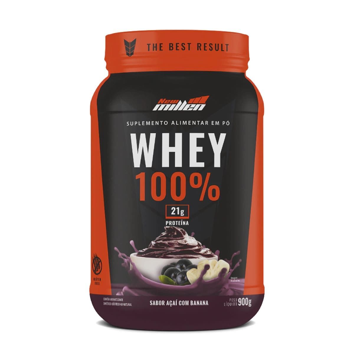 Whey 100% - 900g A�a� com Banana - New Millen
