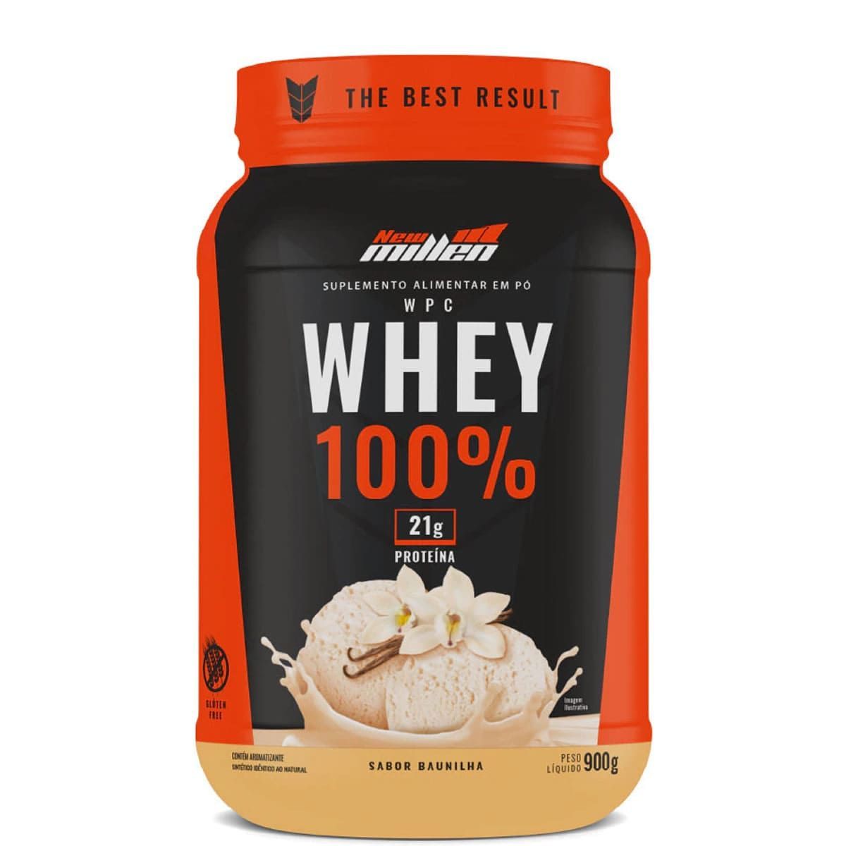 Whey 100% - 900g Baunilha - New Millen