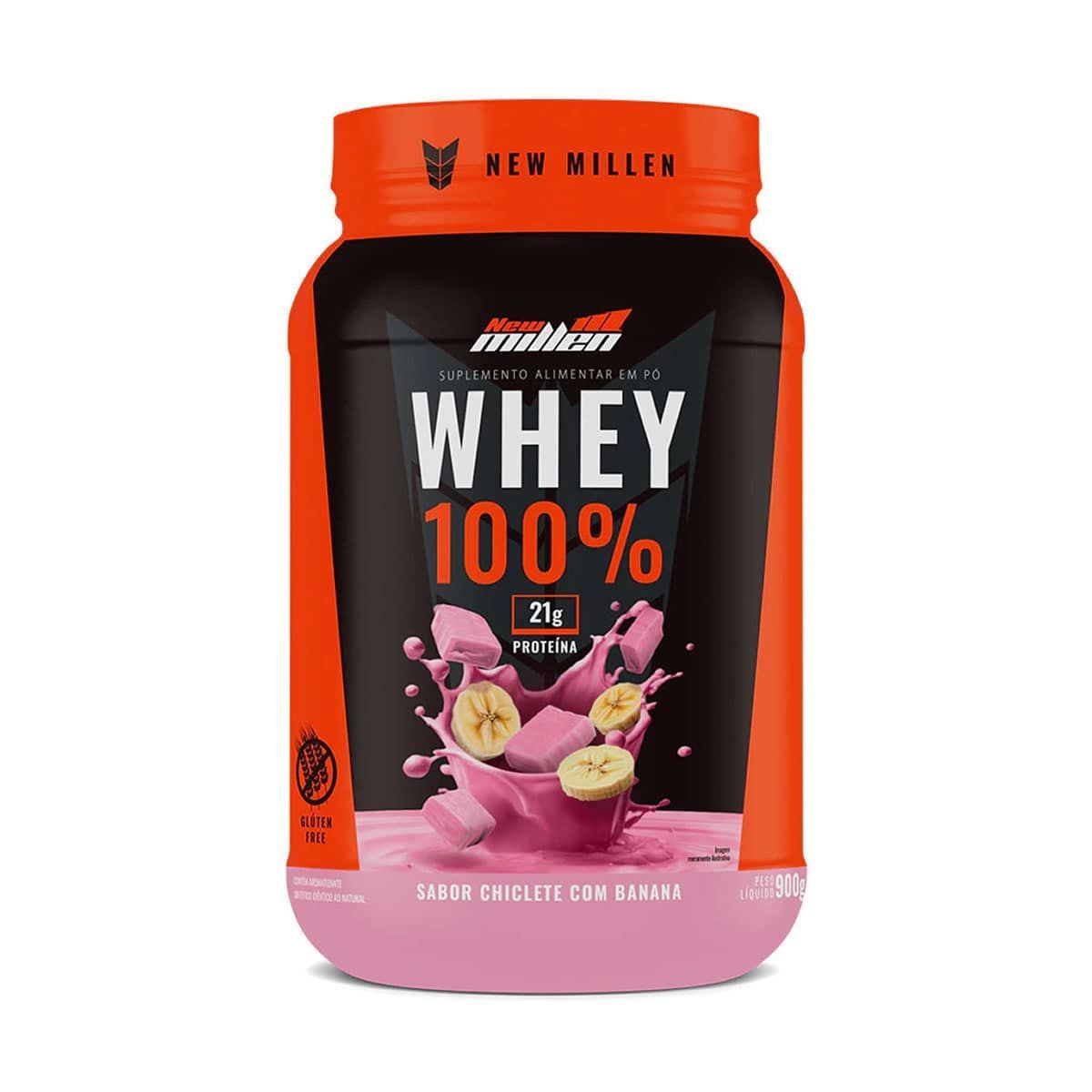 Whey 100% - 900g Chiclete com Banana - New Millen