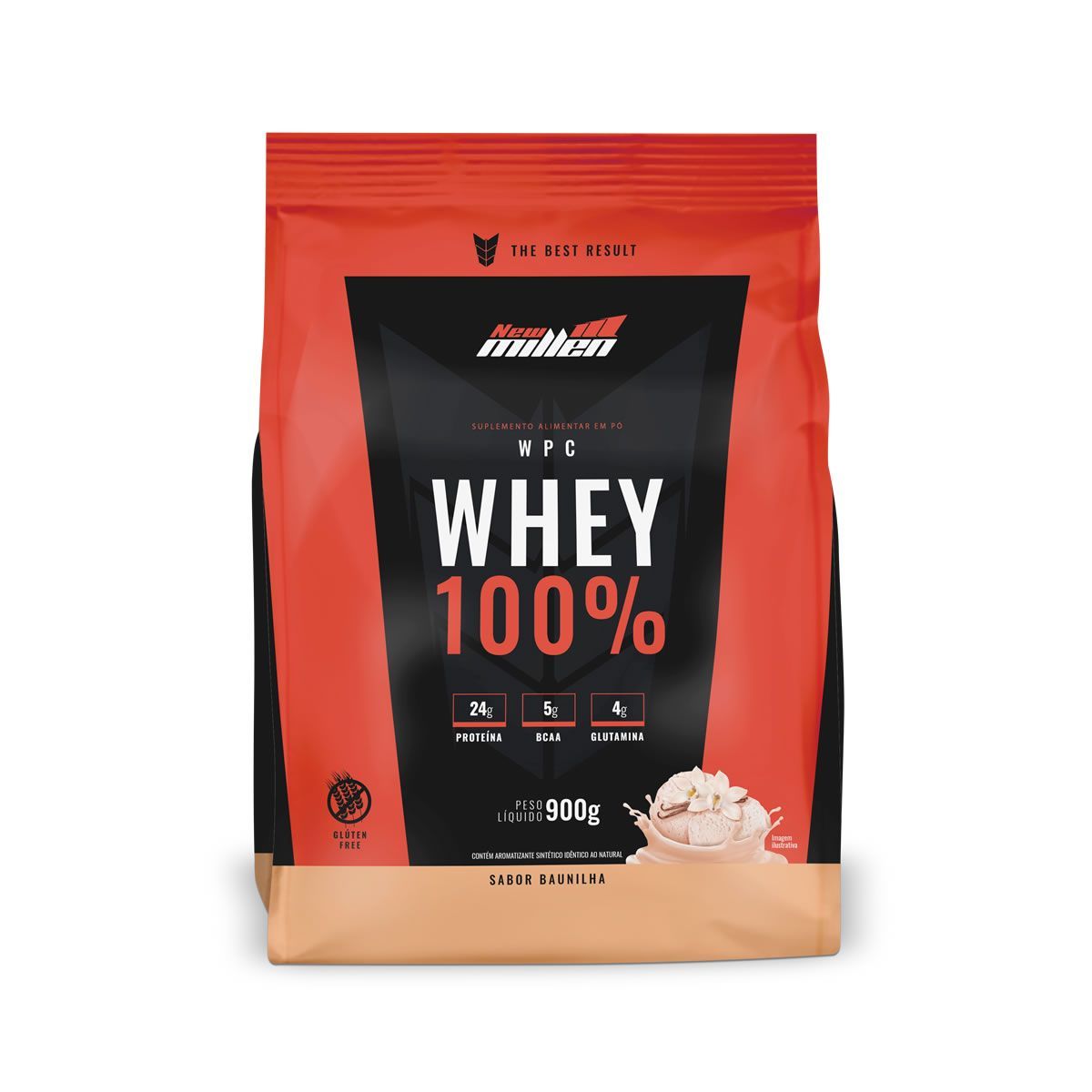 Whey 100% - 900g Refil Baunilha - New Millen