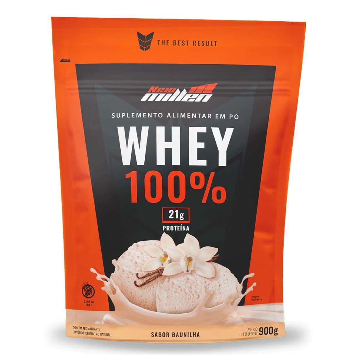 Whey 100% - 900g Refil Baunilha - New Millen