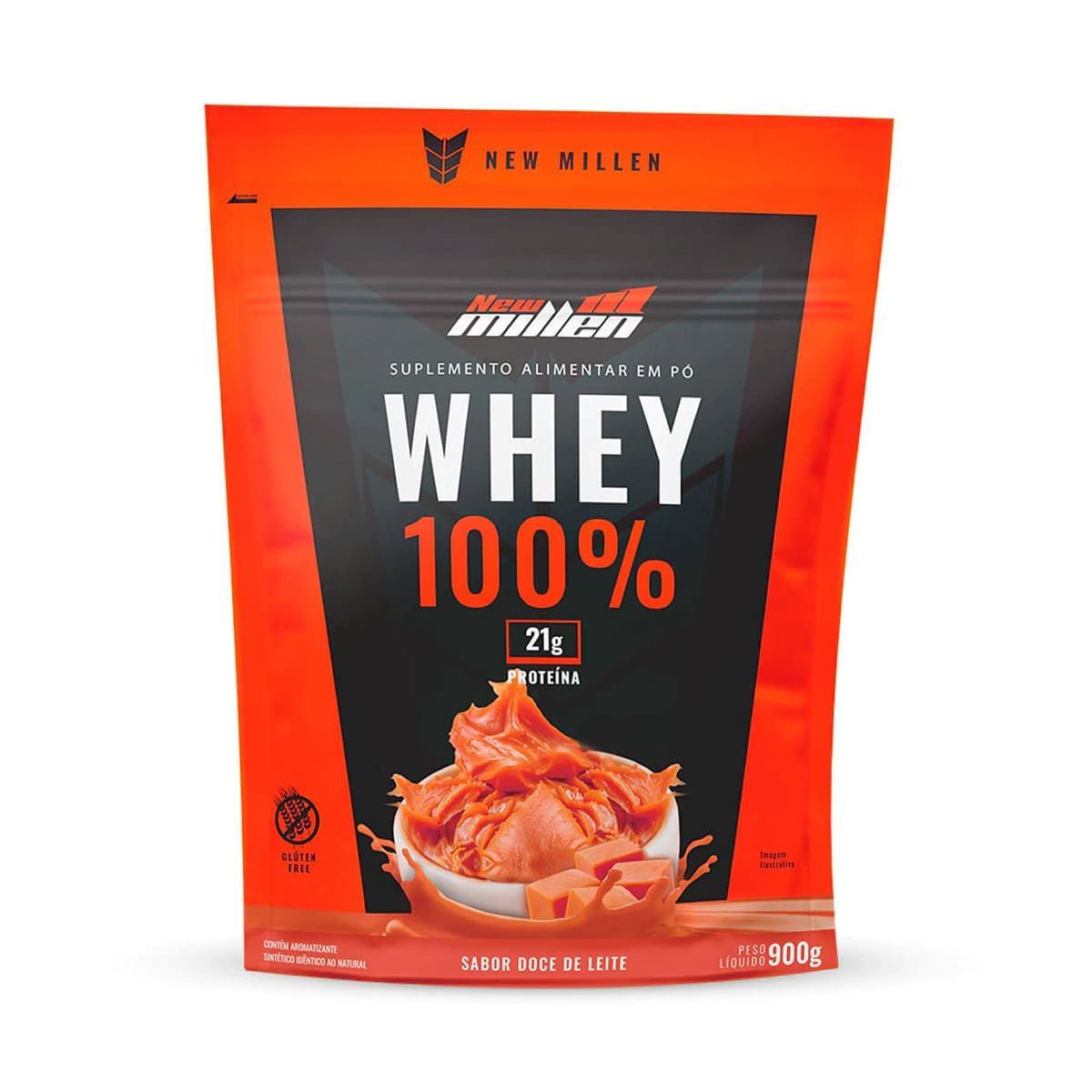 Whey 100% - 900g Refil Doce de Leite - New Millen