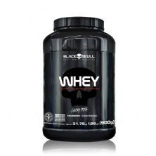 Whey 100% Concentrado Isolado Hidrolisado - 900g Morango - Black Skull