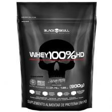 Whey 100% HD - 900g Refil Chocolate - Black Skull