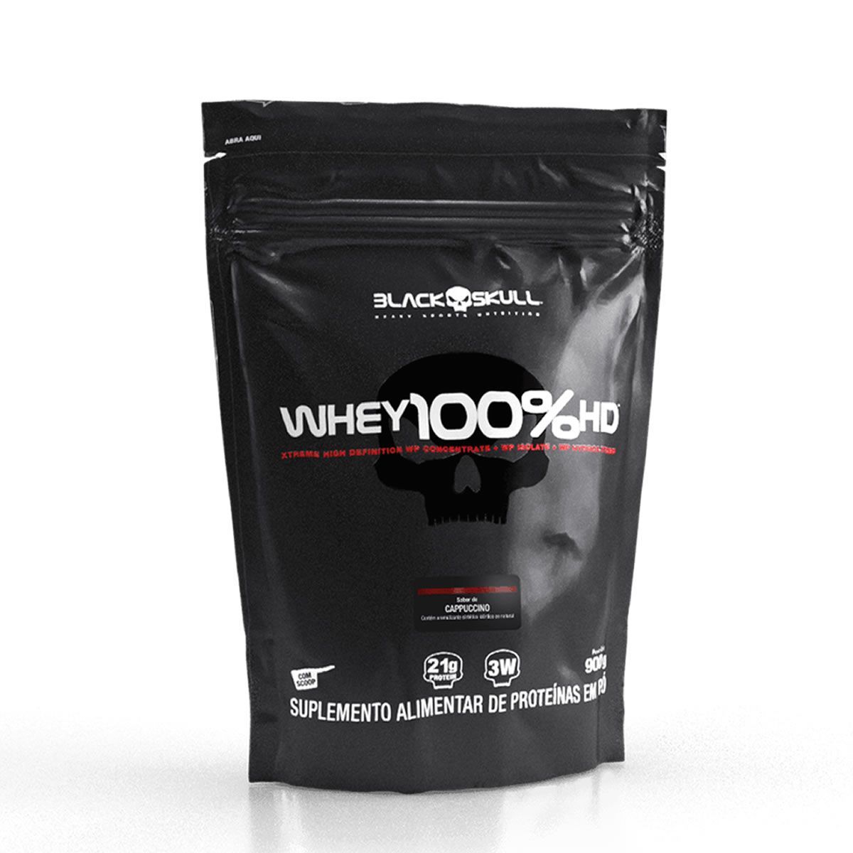 Whey 100% HD - Refil 900g Cappuccino - Black Skull