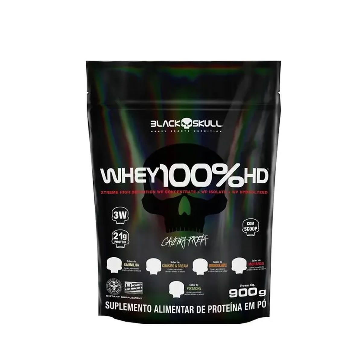 Whey 100% HD - Refil 900g Pistache - Black Skull