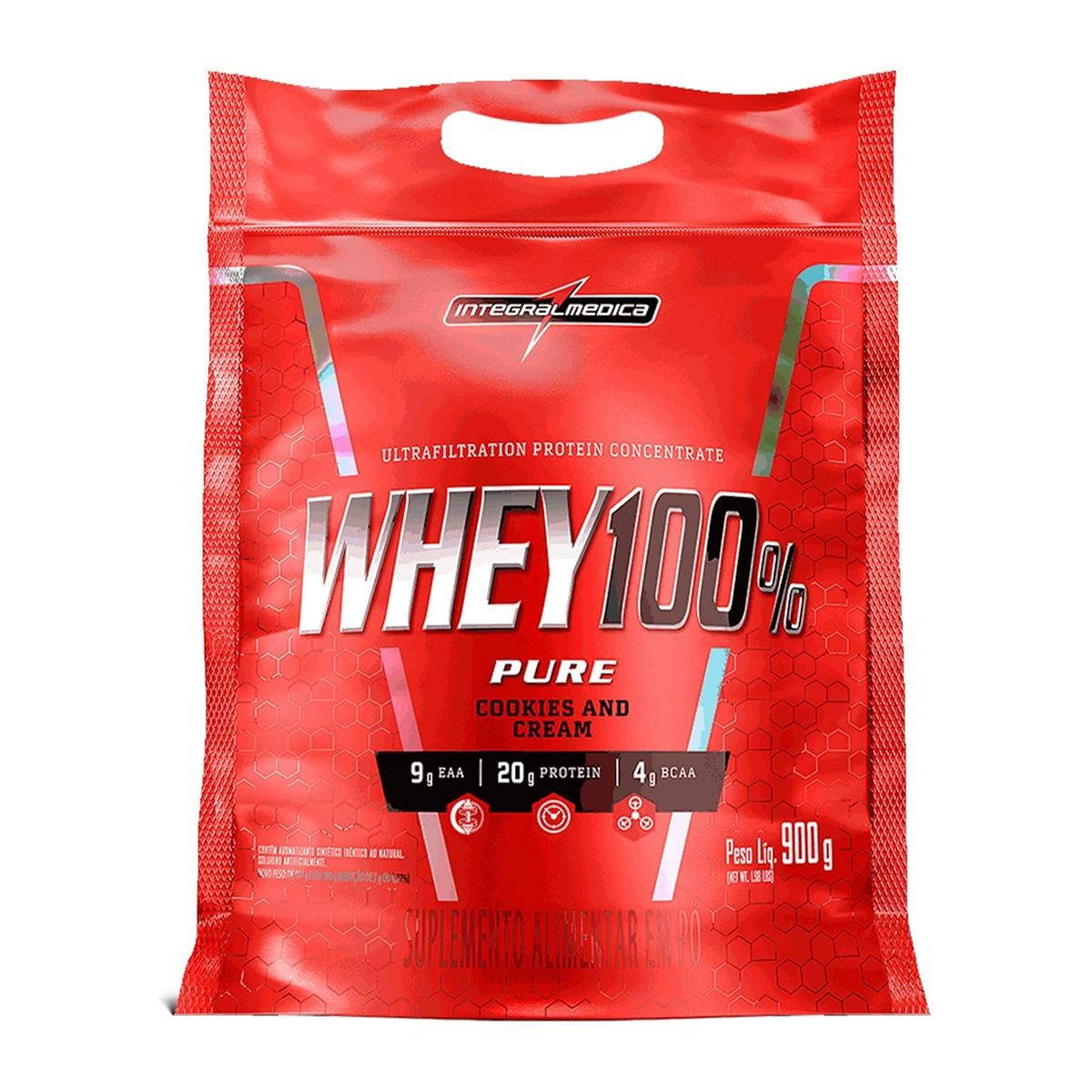 Whey 100% Pure - 907g Refil Cookies - IntegralM�dica