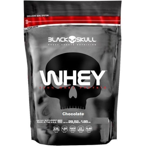 Whey 100% Whey Protein - 1800g Refil Chocolate - Black Skull