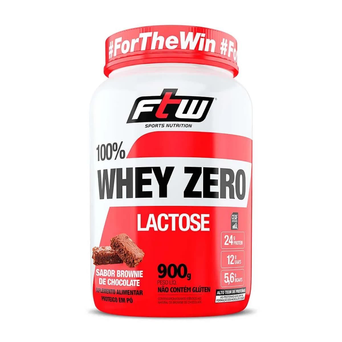 Whey 100% Zero Lactose - 900g Brownie de Chocolate - FTW