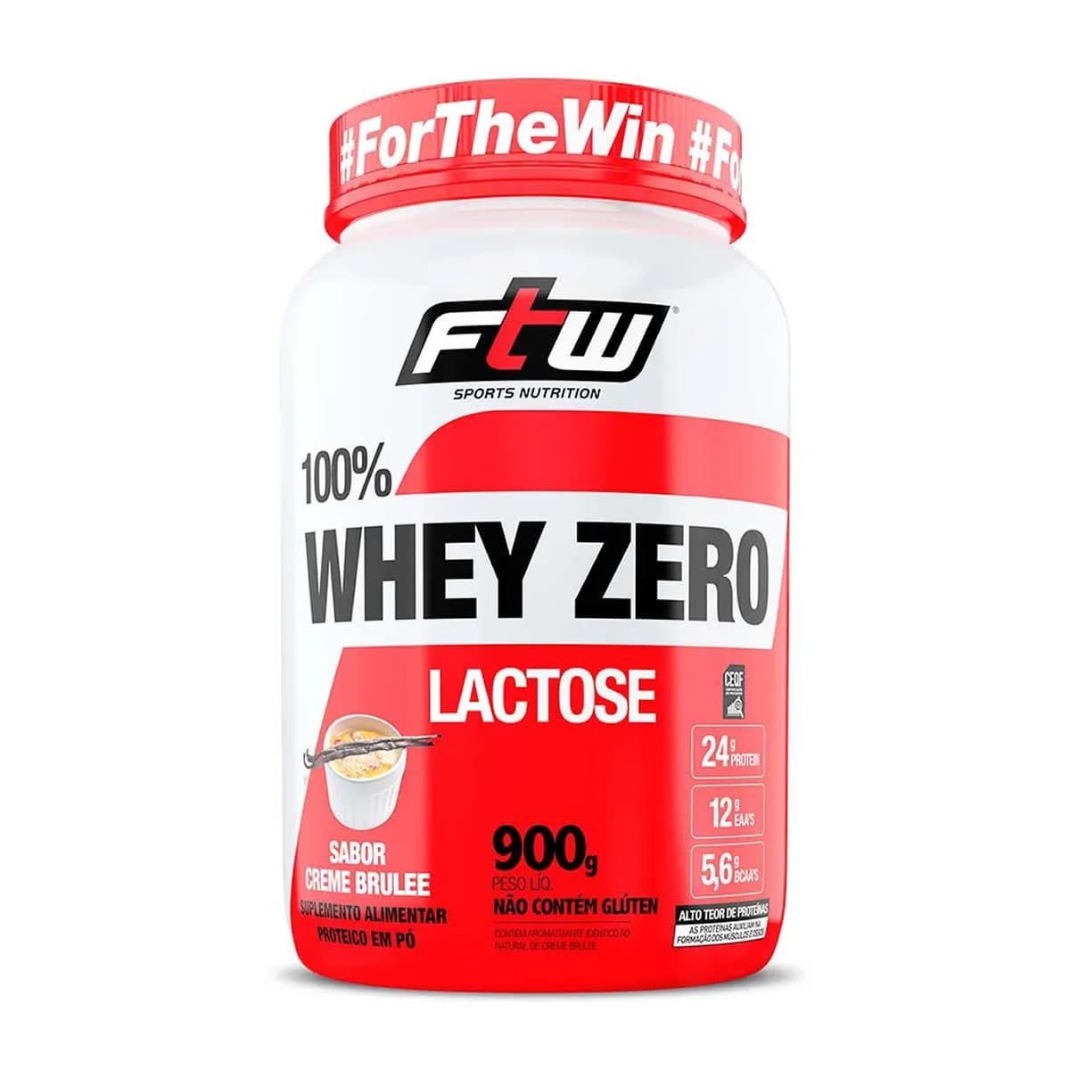 Whey 100% Zero Lactose - 900g Cr�me Br�l�e - FTW