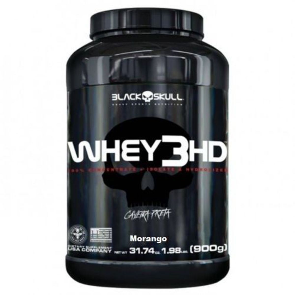 Whey 3HD - 900g Morango - Black Skull