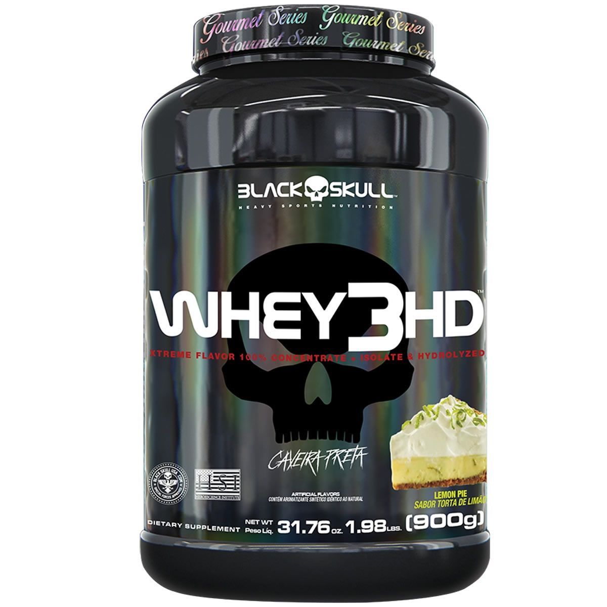 Whey 3HD Gourmet  - 900g Torta de Lim�o - Black Skull