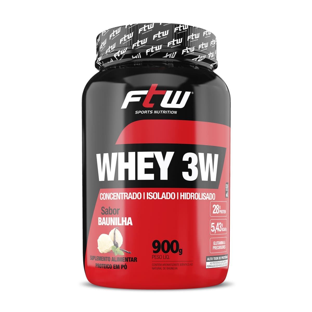 Whey 3W - 900g Baunilha - FTW*** Data Venc. 30/11/2024