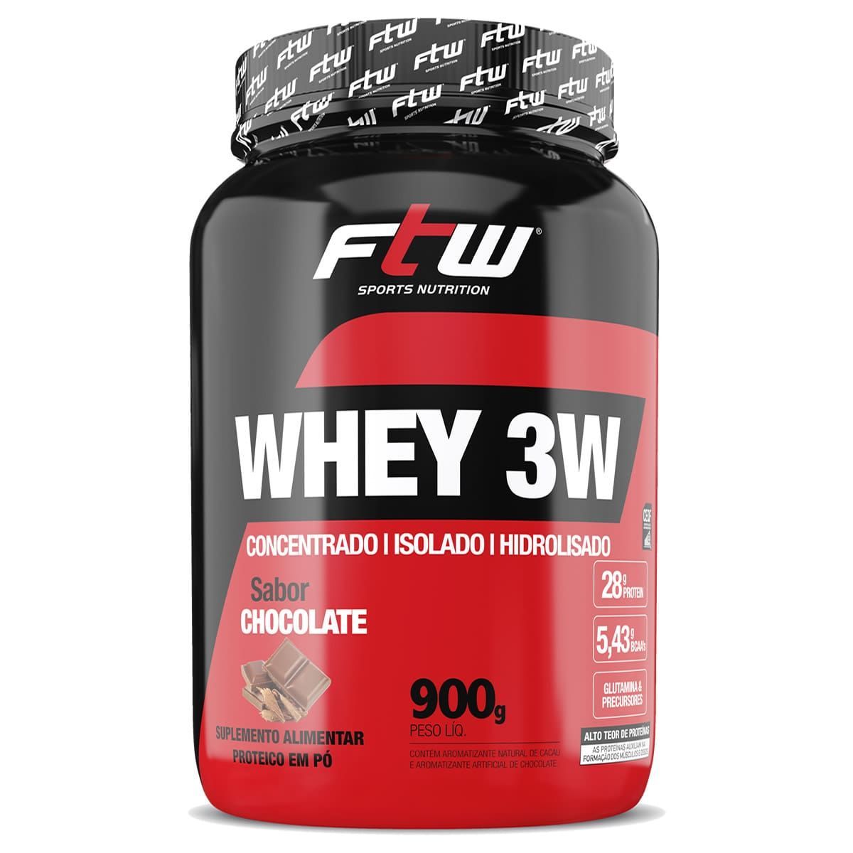 Whey 3W - 900g Chocolate - FTW*** Data Venc. 30/09/2024