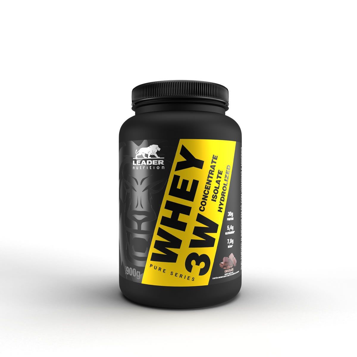 Whey 3W - 900g Chocolate -  Leader Nutrition*** Data Venc. 30/01/2025