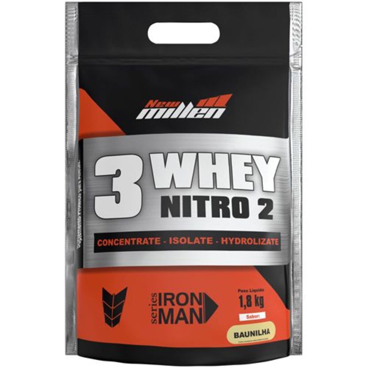 Whey 3W Nitro2 - 1800g Refil Baunilha - New Millen