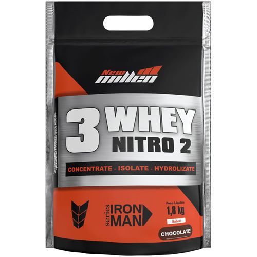 Whey 3W Nitro2 - 1800g Refil Chocolate - New Millen