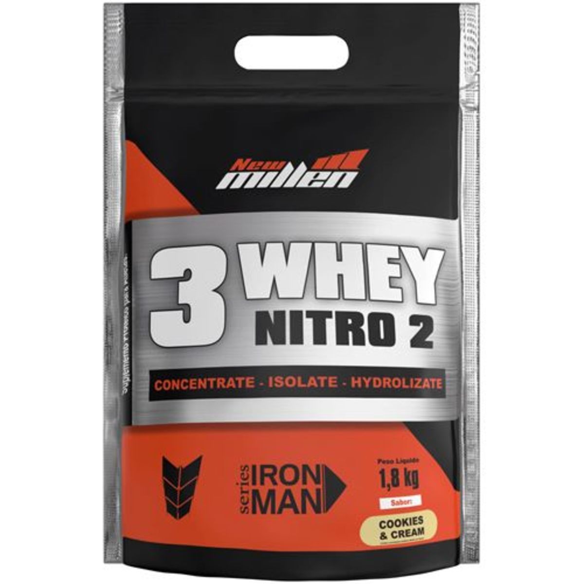 Whey 3W Nitro2 - 1800g Refil Cookies And Cream - New Millen