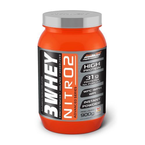 Whey 3W Nitro2 - 900G  Baunilha - New Millen*** Data Venc. 28/02/2018