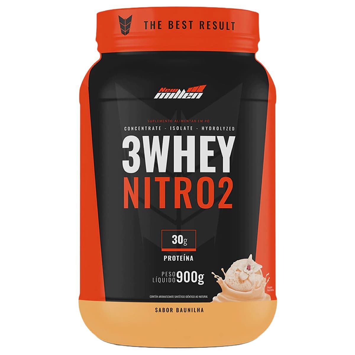 Whey 3W Nitro2 - 900g Baunilha - New Millen