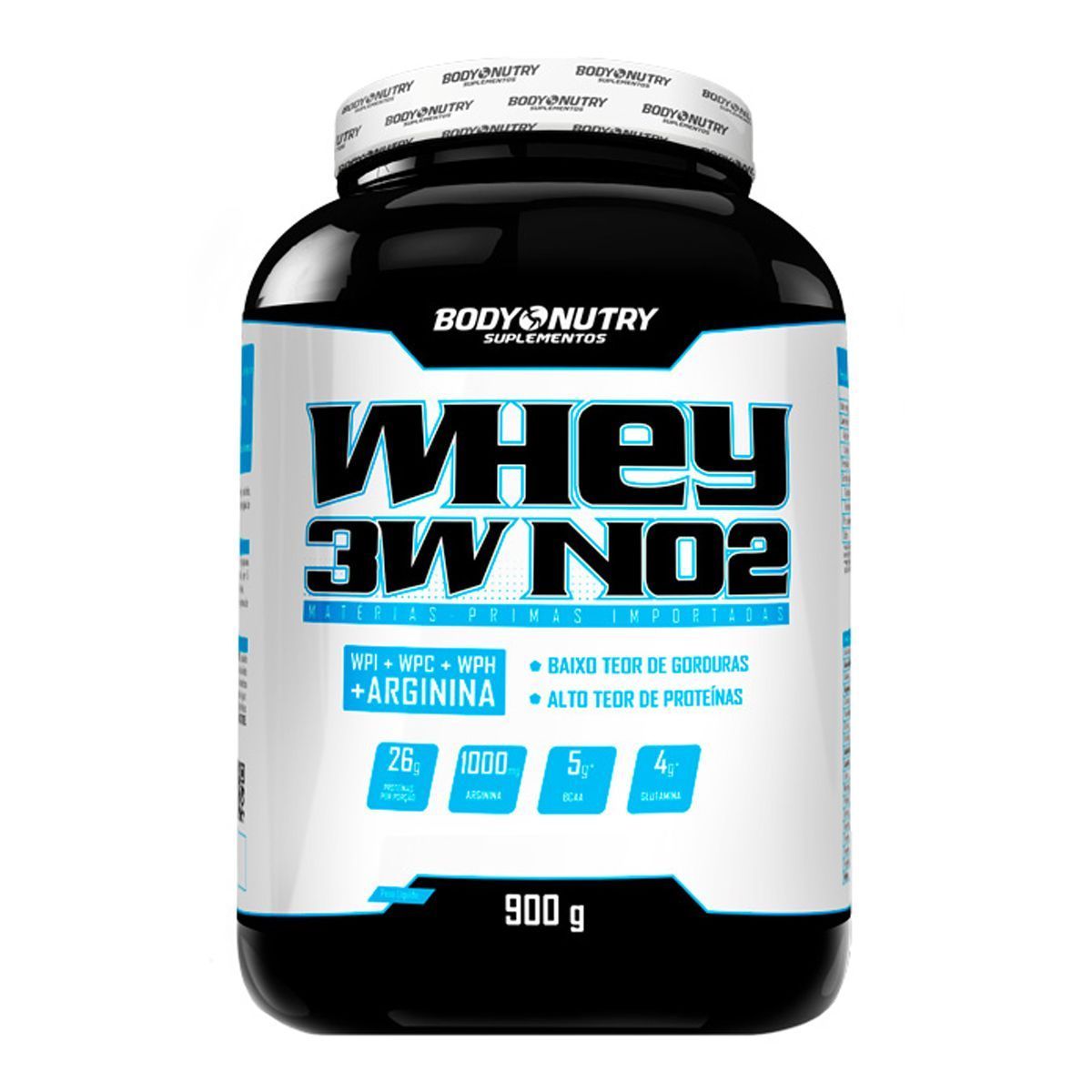 Whey 3W NO2 - 900g Milk Shake de Morango - Body Nutry