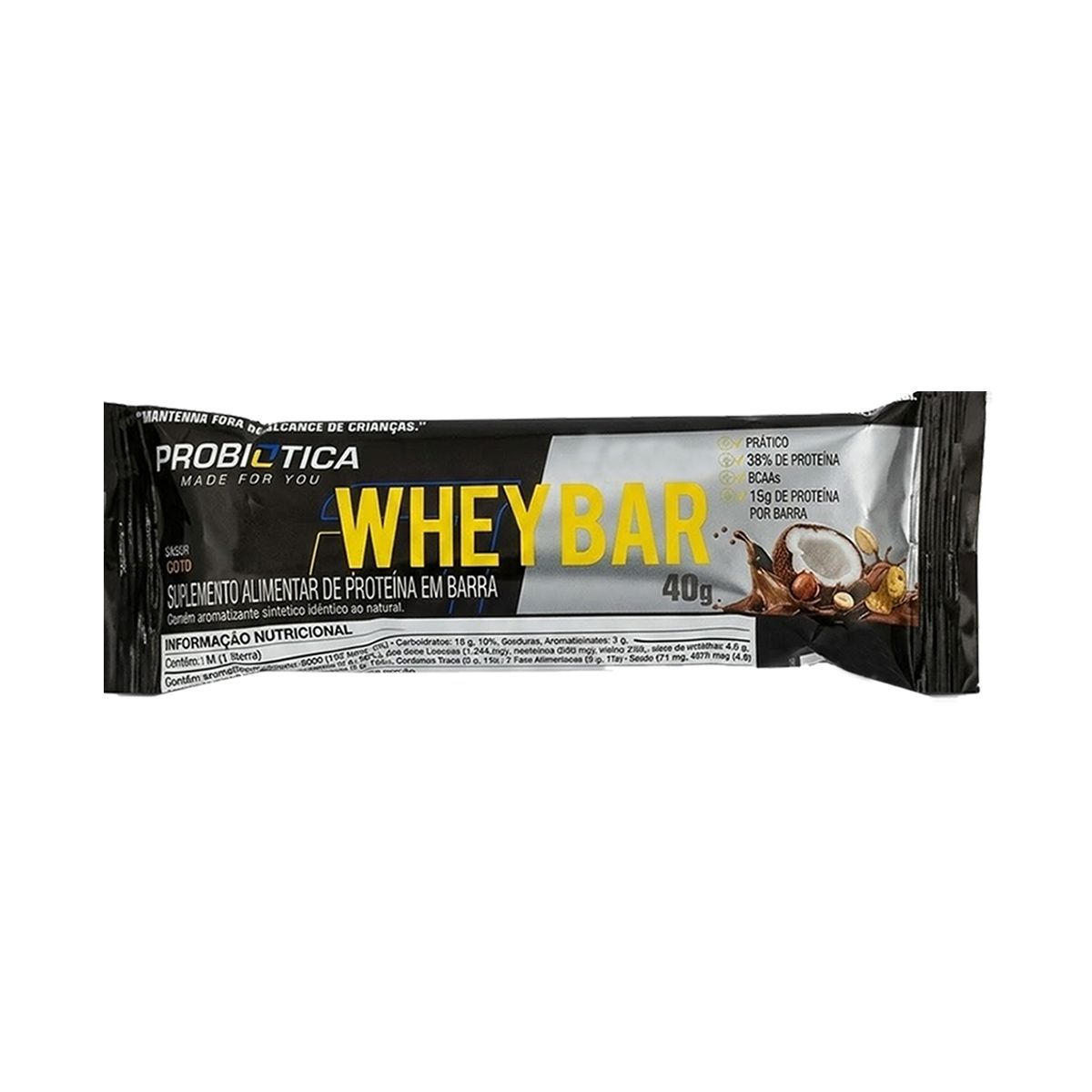 Whey Bar - 1 Unidade Amendoim - Probi�tica