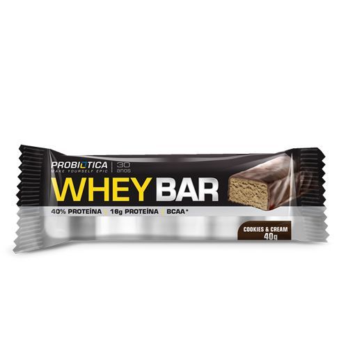 Whey Bar High Protein - 1 unidade Cookies e Cream - Probi�tica*** Data Venc. 11/08/2018