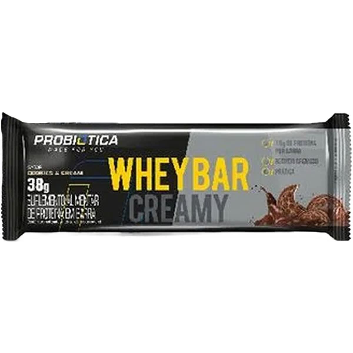 Whey Bar Creamy - 1 Unidade 38g Cookies & Cream - Probi�tica*** Data Venc. 01/09/2023