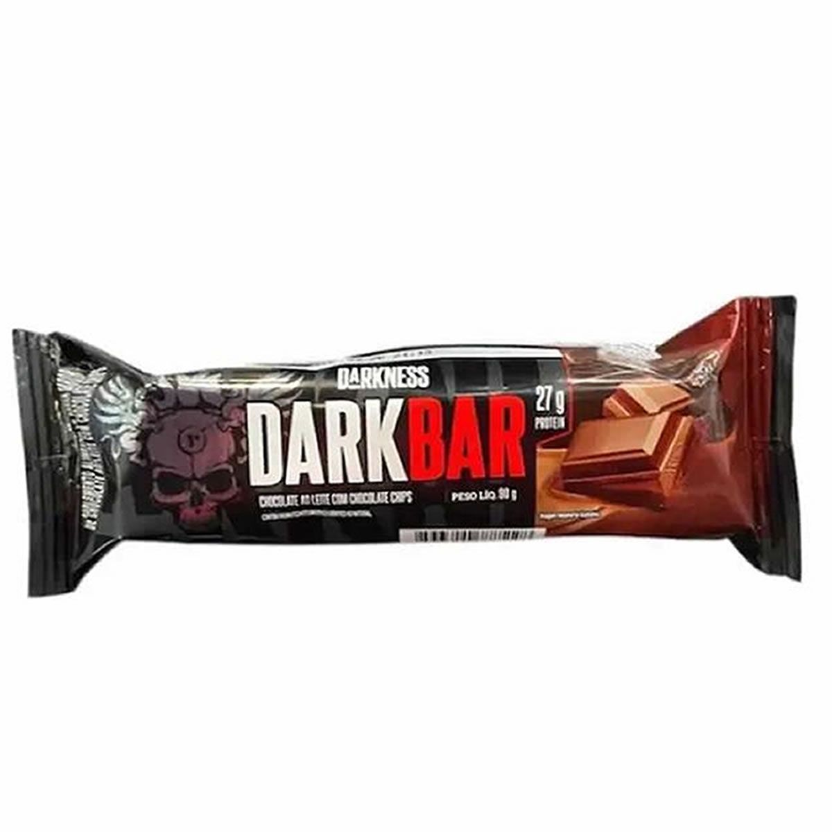 Whey Bar Darkness - 1 Unidade 90g Chocolate ao Leite com Chocolate Chips - Integral M�dica
