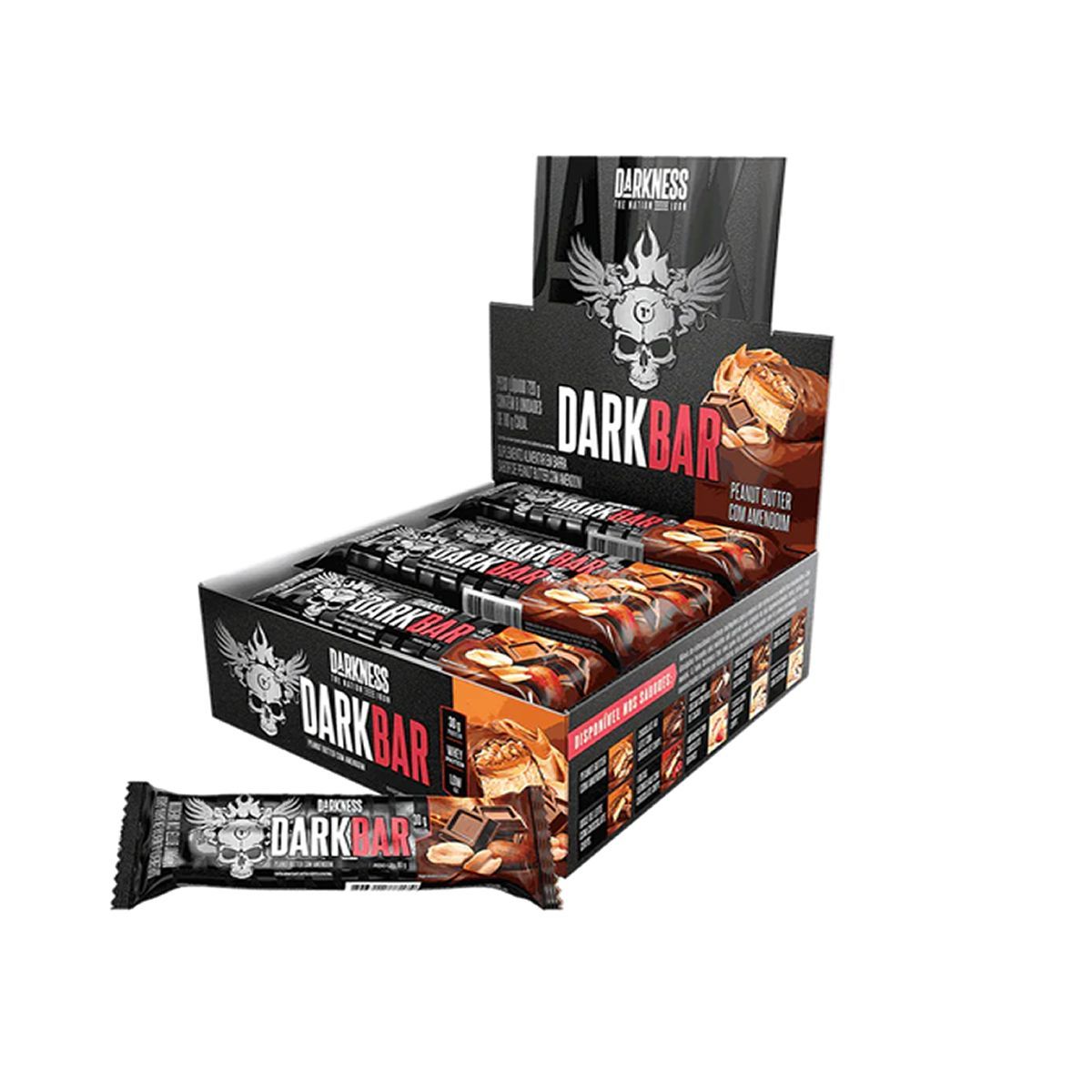 Whey Bar Darkness - 8 Unidades 90g Peanut Butter/Amendoin - IntegralM�dica