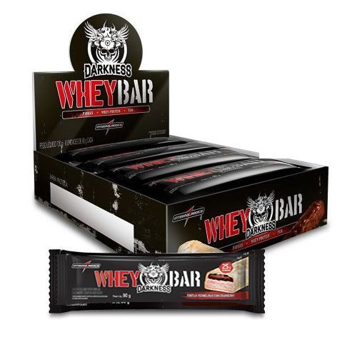 Whey Bar Darkness - 8 Unidades 90g Frutas Vermelhas/Blueberry - IntegralM�dica