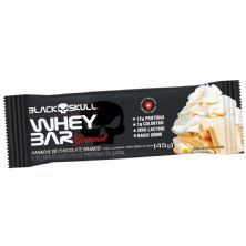 Whey Bar Gourmet - 1 Unidade 45g Ganache de Chocolate Branco  - Black Skull