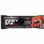 Whey Bar Gourmet - 1 Unidade 45g Morango com Chocolate - Black Skull