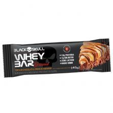 Whey Bar Gourmet - 1 Unidade 45g Torta de Chocolate e Creme de Amendoim - Black Skull*** Data Venc. 26/01/2026