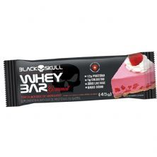 Whey Bar Gourmet - 1 Unidade 45g Torta Mousse de Morango  - Black Skull*** Data Venc. 03/12/2025