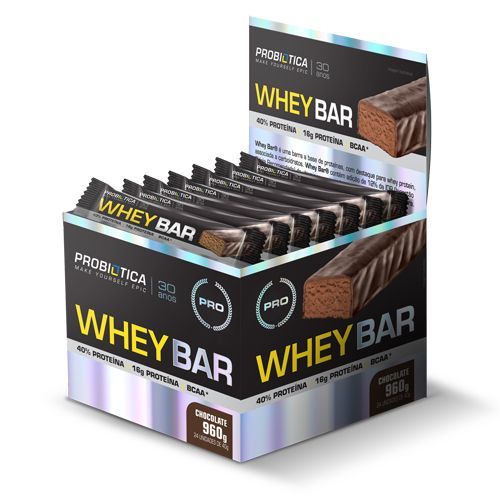 Whey Bar High Protein - 24 unidades Chocolate - Probi�tica **NETSHOES