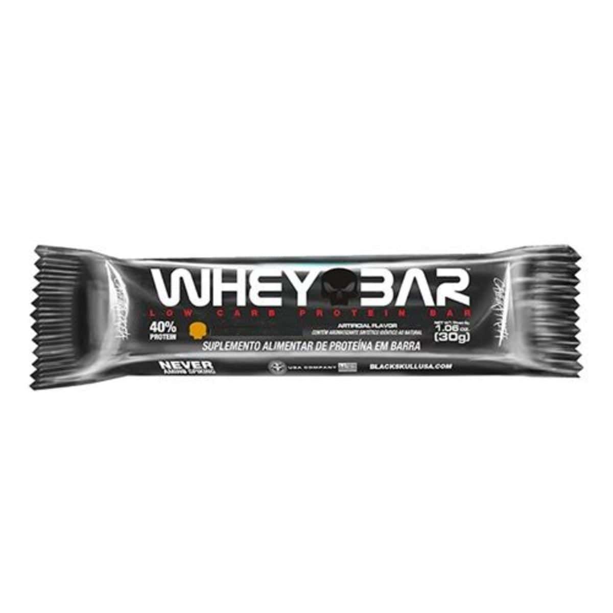 Whey Bar Low Carb Protein - 1 Unidade 30g Chocolate - Black Skull