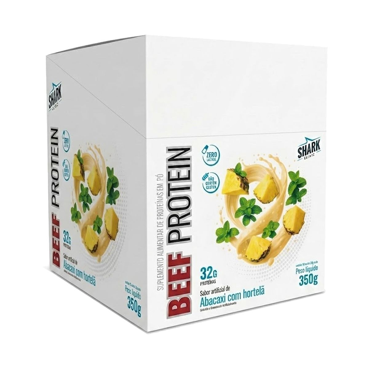 Beef Protein -  10 Sach�s 32g Abacaxi com Hortel� - Shark Pro