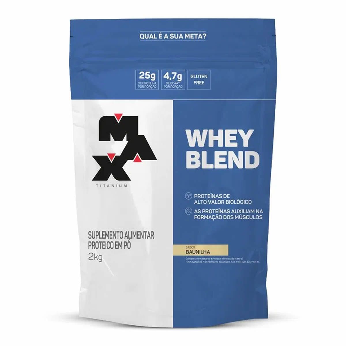 Whey Blend - 2000g Refil Baunilha - Max Titanium