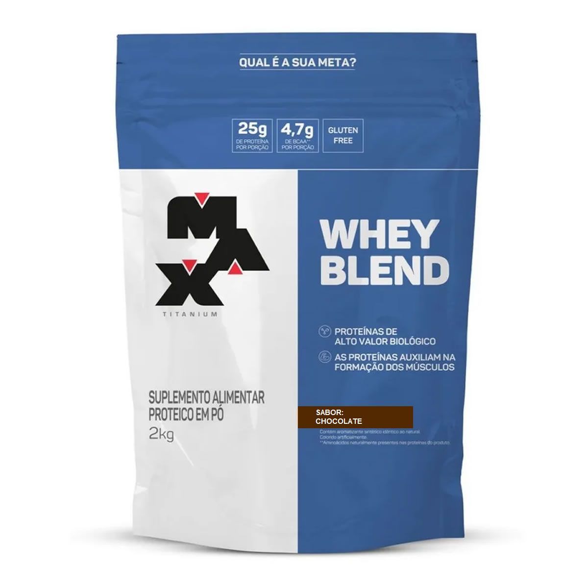 Whey Blend - 2000g Refil Chocolate - Max Titanium