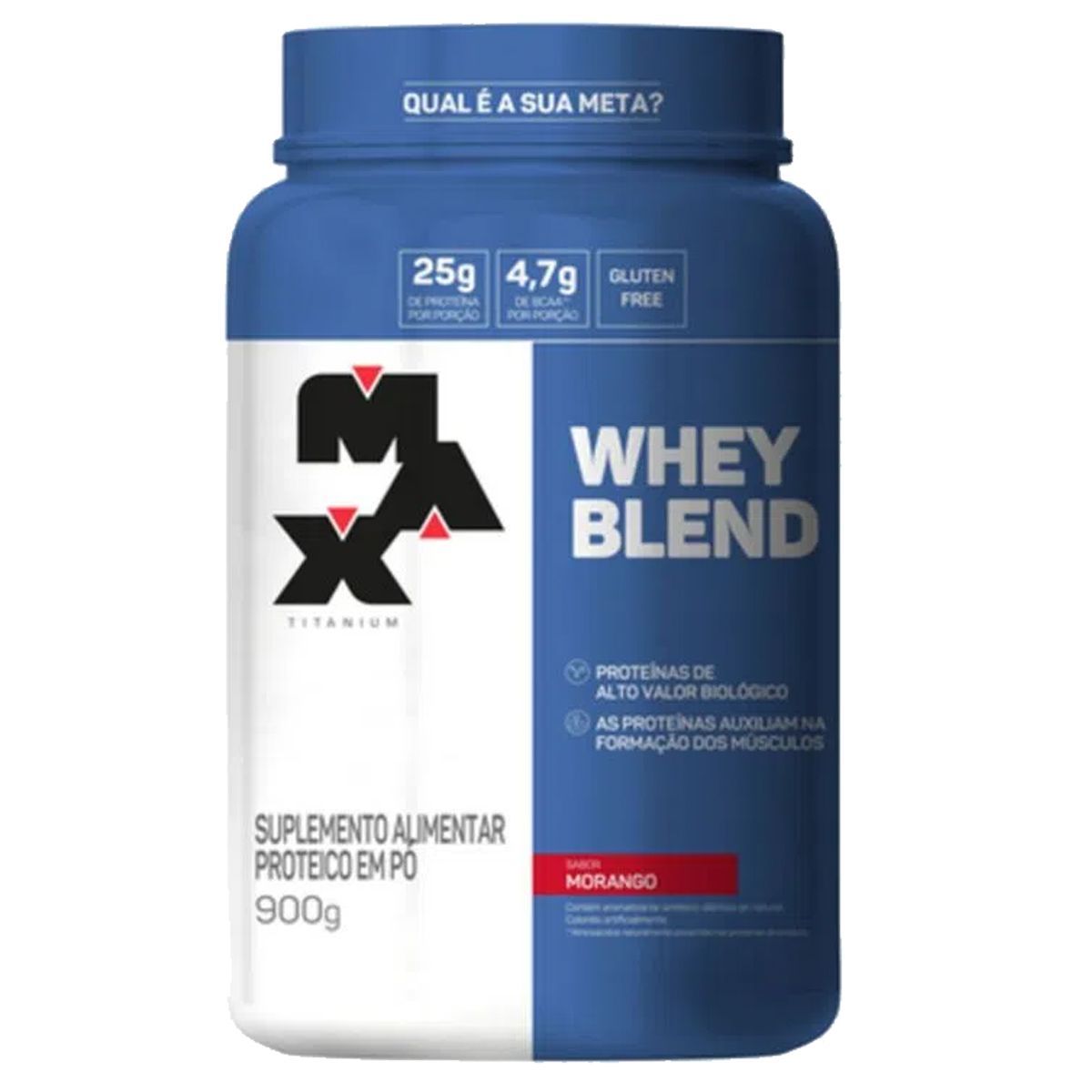Whey Blend - 900g Morango - Max Titanium