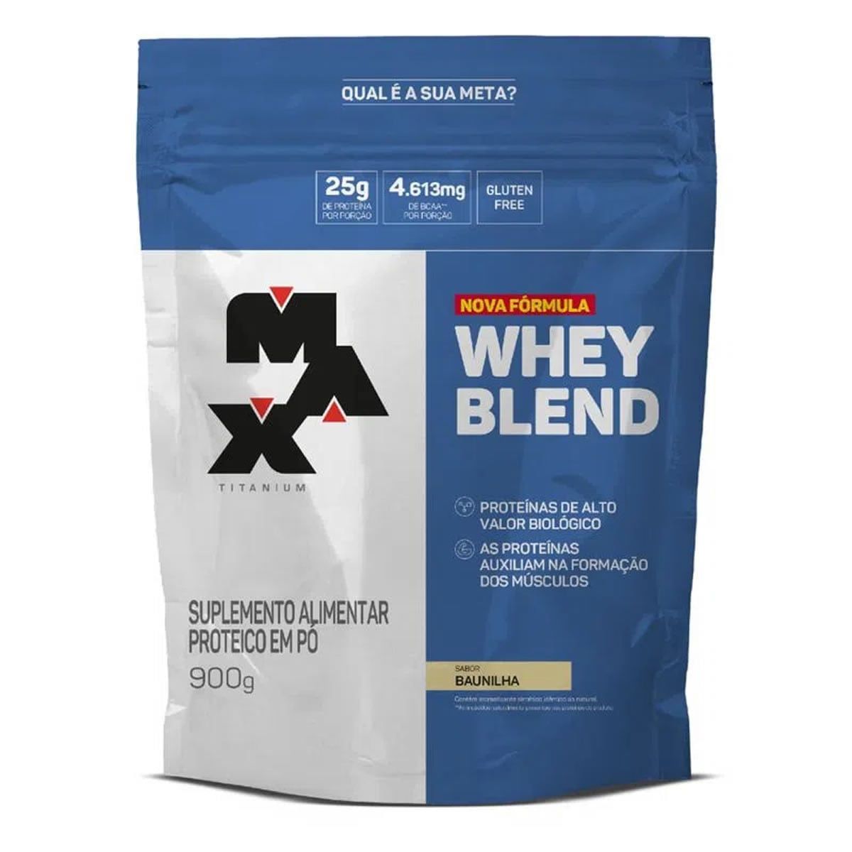 Whey Blend Nova F�rmula - 900g Refil Baunilha - Max Titanium*** Data Venc. 24/02/2023