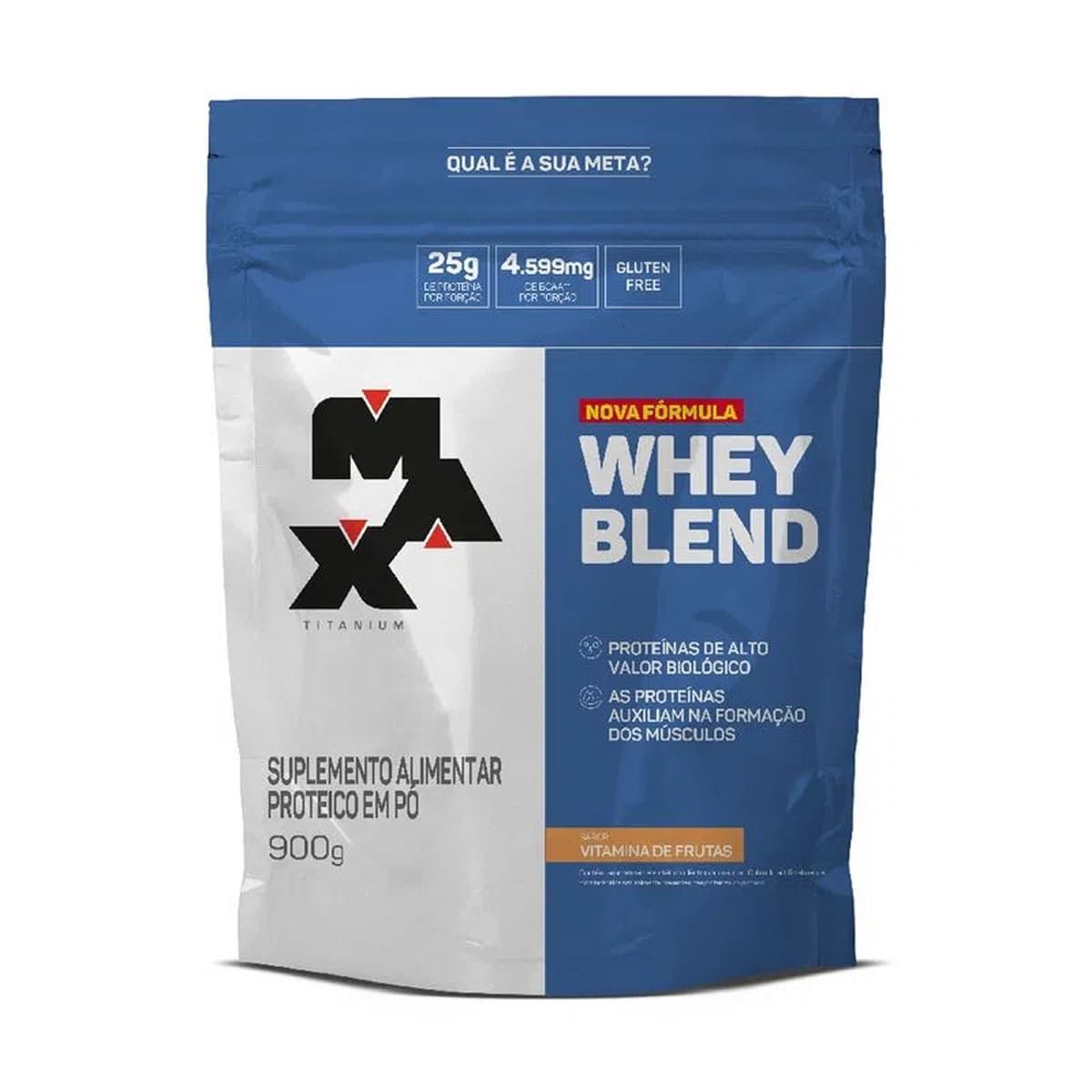 Whey Blend Nova F�rmula - 900g Refil Vitamina de Frutas - Max Titanium*** Data Venc. 15/02/2023