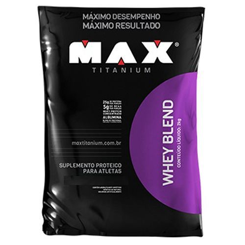 Whey Blend Refil - Morango 2000g - Max Titanium*** Data Venc. 13/10/2017