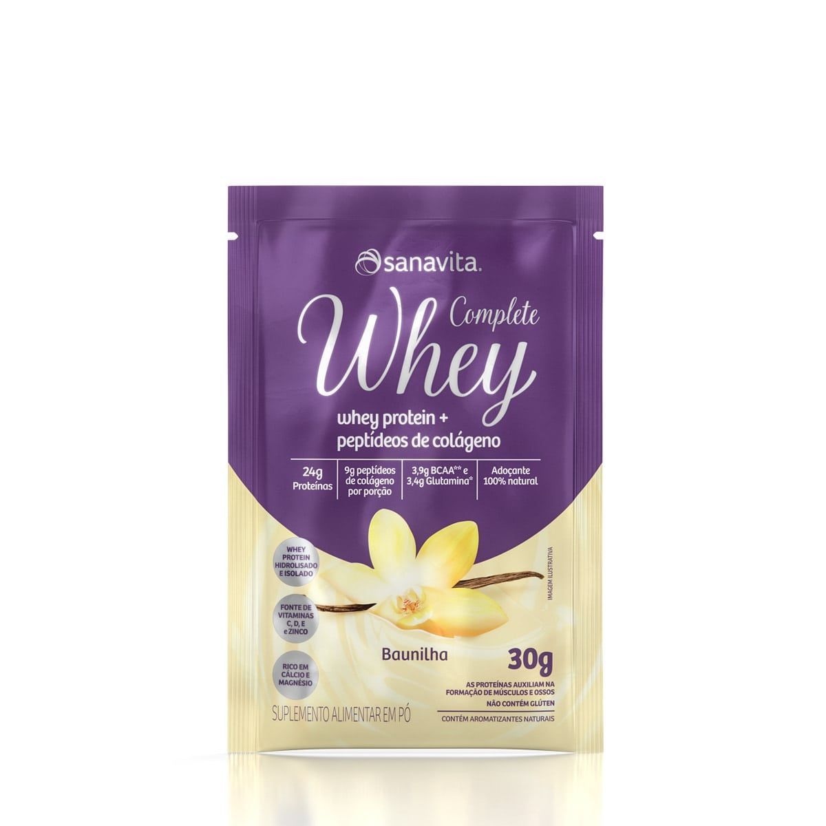 Whey Complete - 1 Sach� de 30g Baunilha - Sanavita