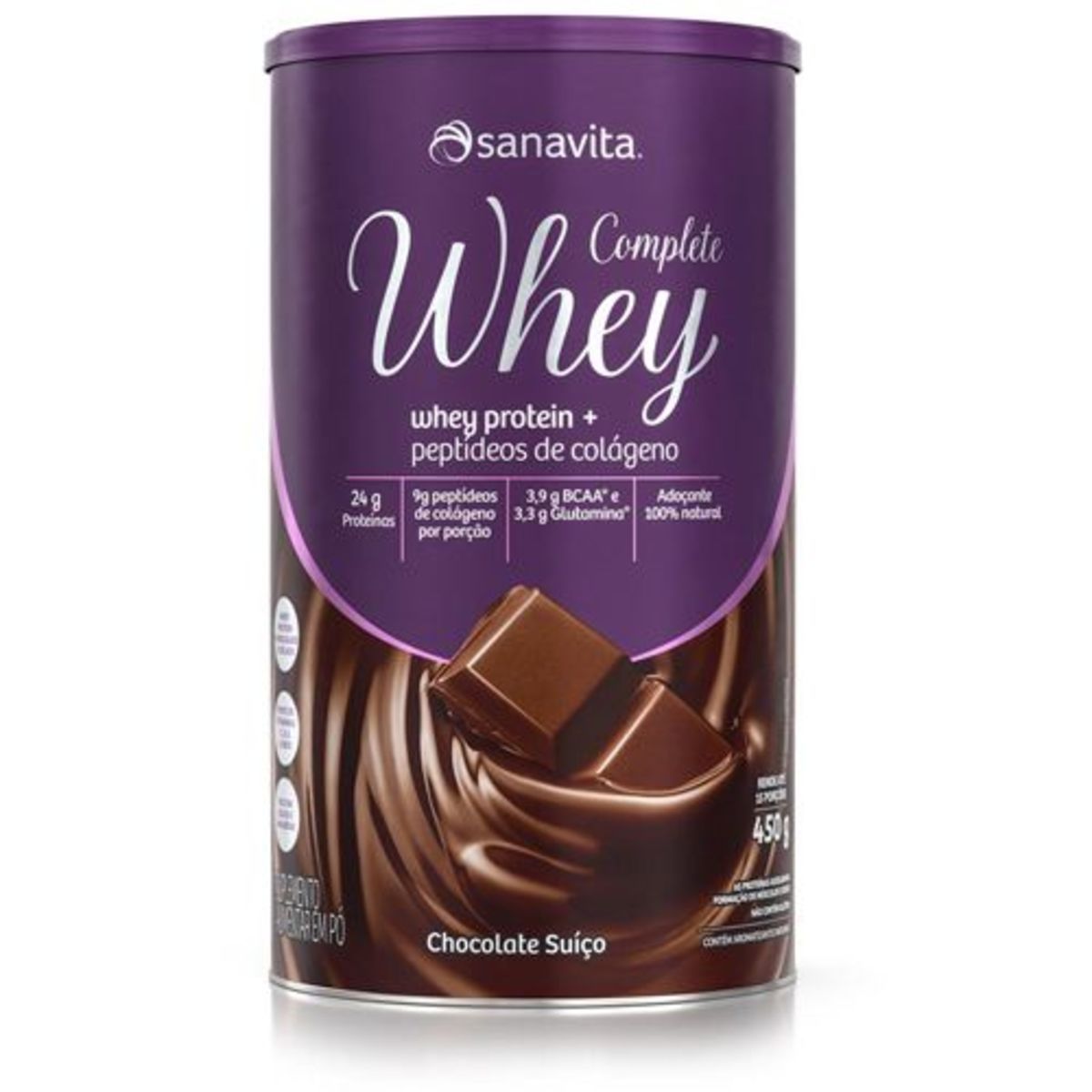 Whey Complete - 450g Chocolate Su��o - Sanavita